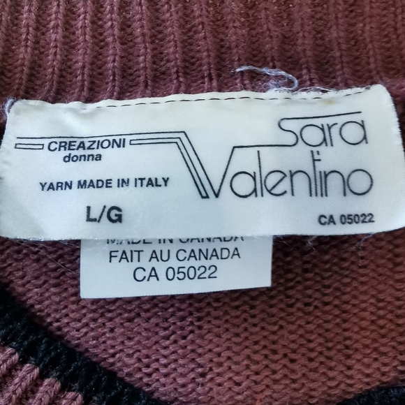 *sold* Vintage large burgundy pullover sweater, women's vintage tops - Picture 7 of 7